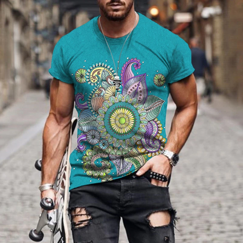 Футболка оверсайз с коротким рукавом и круглым вырезом в стиле ретро |