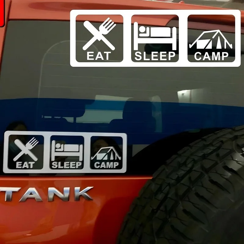 Наклейки для украшения дома на колесах CMAP CAMPING SLEEP EAT Wilderness Campfire Adventure наклейки