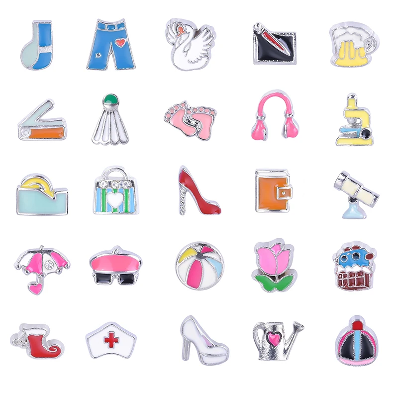 

Микроскоп 20 шт./лот, записные книжки на высоком каблуке для обуви, сумка для кормления, кусачки для ногтей, Плавающие Подвески, ручная работа,...