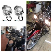 12v universal chrome color abs motorcycle fog lights headlight lamp