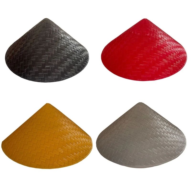 

Woven Sun Hat Dancing Hat Cap with Adjustable Chin Strap Plastic for Women Men