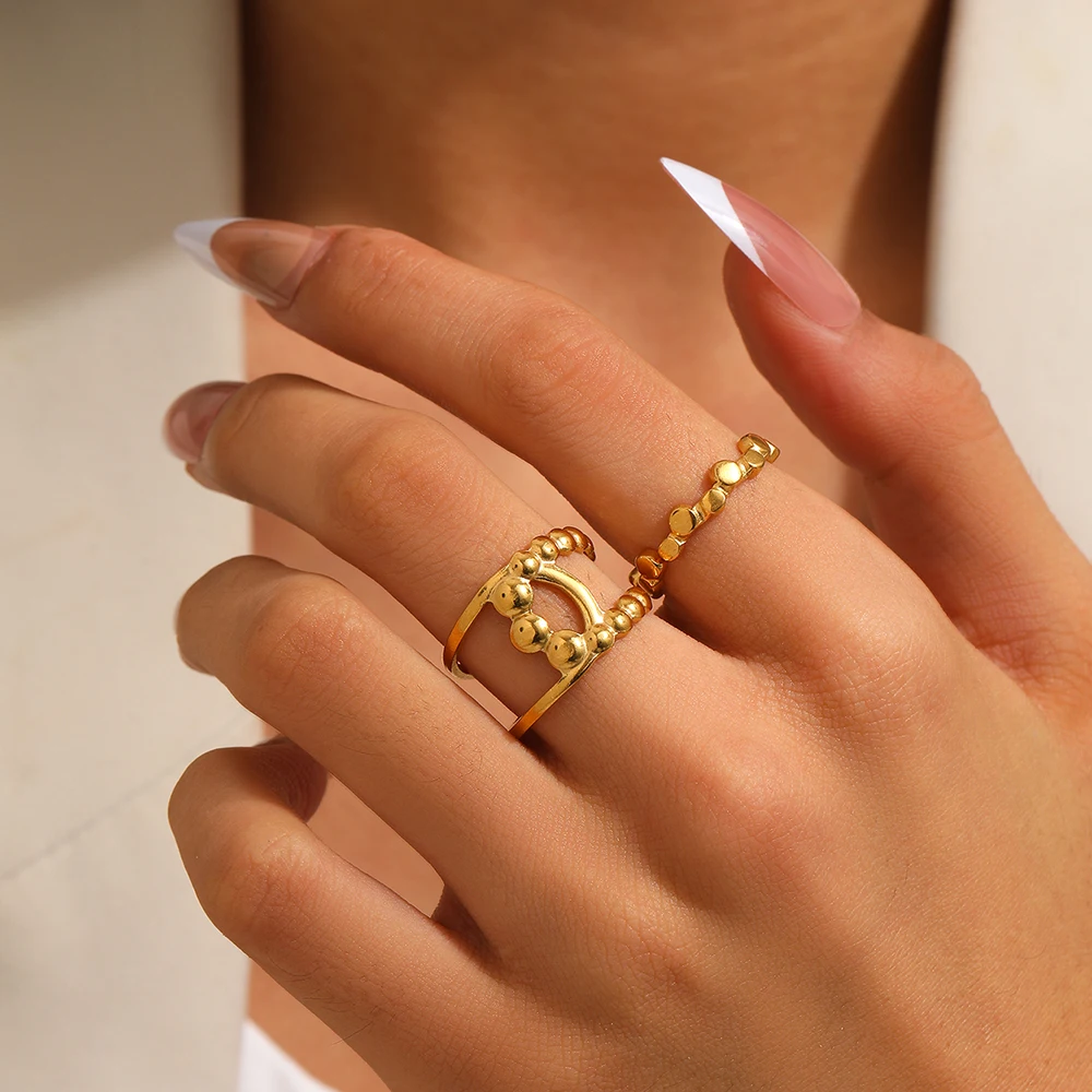 Кольцо из нержавеющей стали геометрическое Формирующее двойное крестообразное