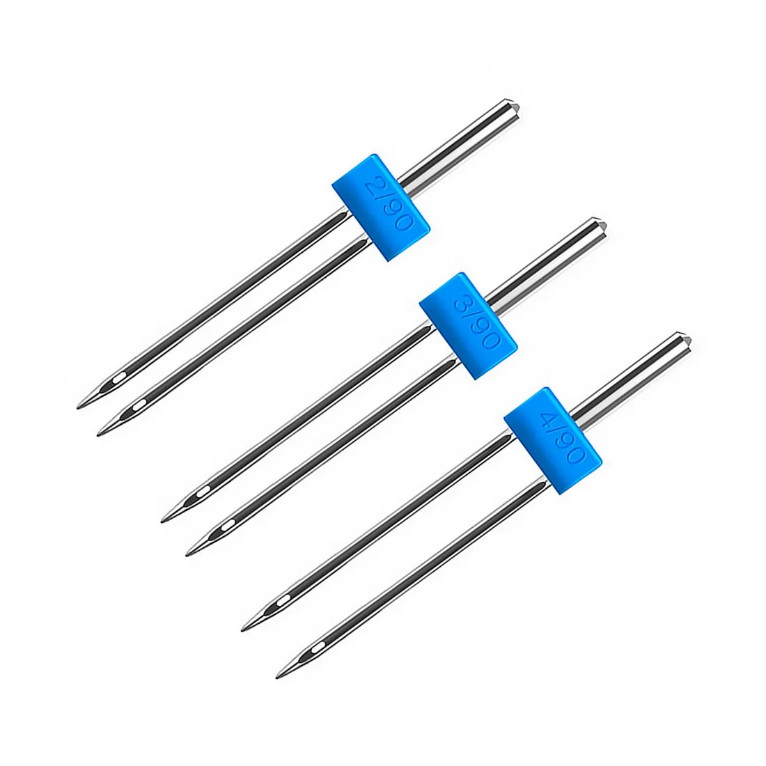 

High Quality 3pc Durable Double Twin Needles Pins Sewing Machine Accessories New 2.0/90, 3.0/90, 4.0/90