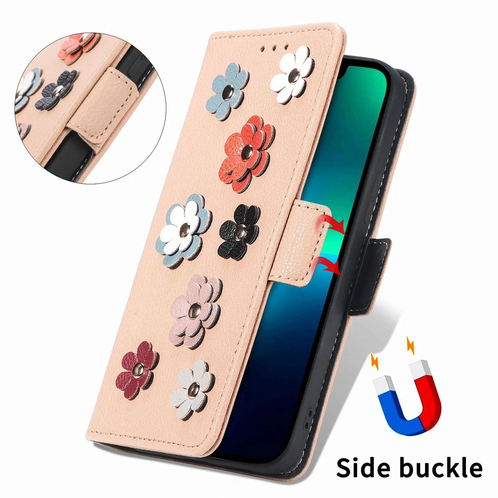 Cute Leather Protect Flip Case for Galaxy A03S A03 Core A02S M02 A71 A51 A31 A21S A01 A8 Plus A7 A50 A70 Wallet Shockproof Cover