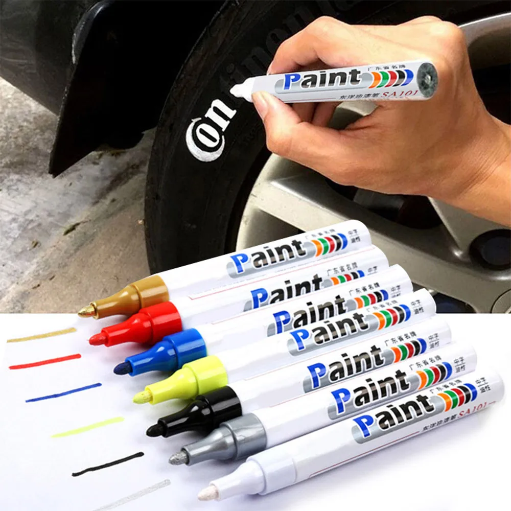 Paint Cleaner Car Wheel Tire Oily Painting Pen Auto Rubber Tyre Polishes Metal Permanent Marker Graffiti Touch Scratch Wet Wax