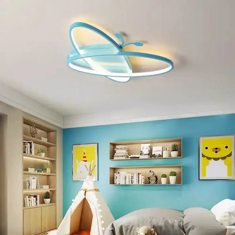 

Butterfly Shape Pink Led Ceiling Lights for Chidren's Bedroom Living Room Decorative Nordic Simple LED Ceiling Lamps