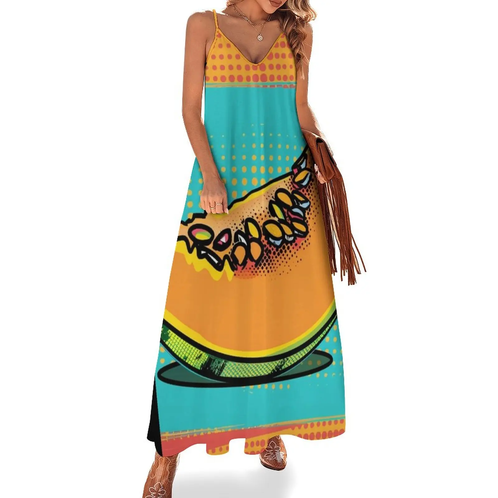 Длинное платье без рукавов Rockmelon Pop Art 4 вечерние платья роскошные летние 2025 для