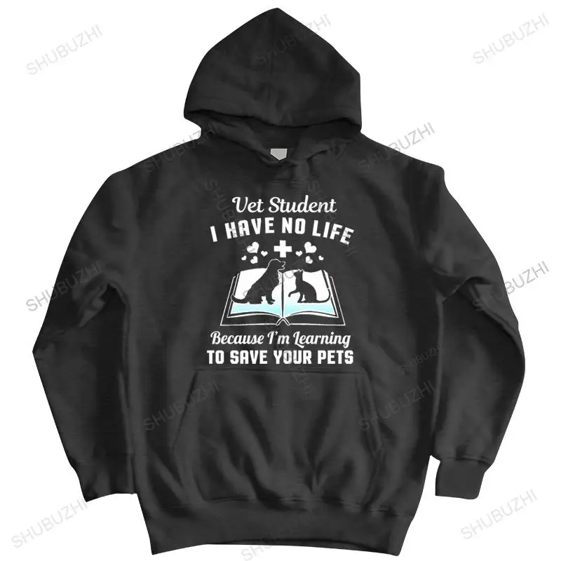 

cotton sweatshirt male autumn cotton hoodies jacket I Have No Life Vet Student unisex Outwear shubuzhi men hooded zipper coat