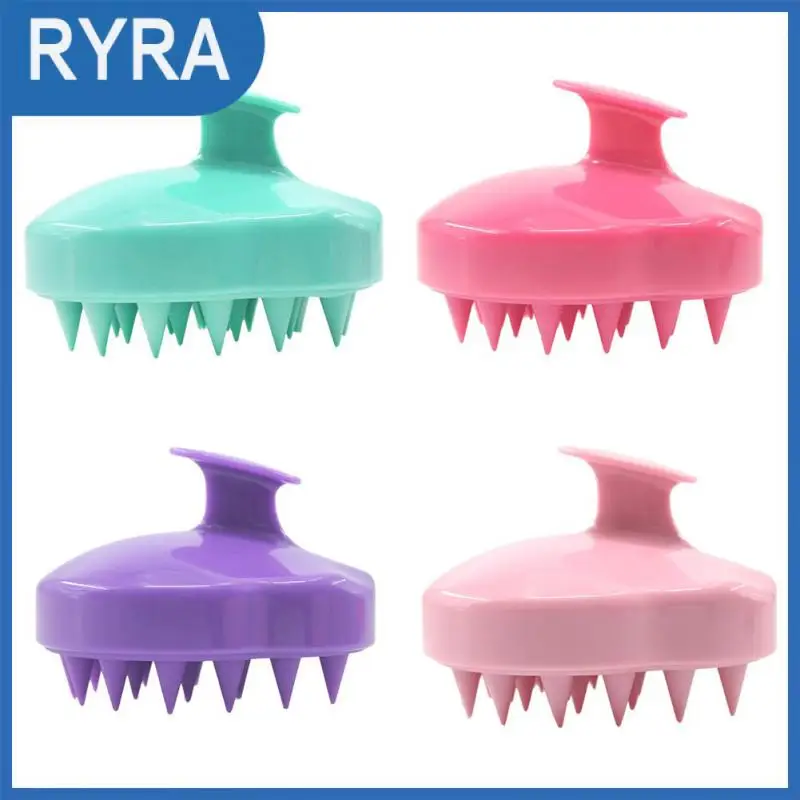 

Comb Handheld 5 Colors Silicone Scalp Shampoo Massage Brush Washing Comb Shower Head Hair Mini Head Meridian Massage Wide Tooth