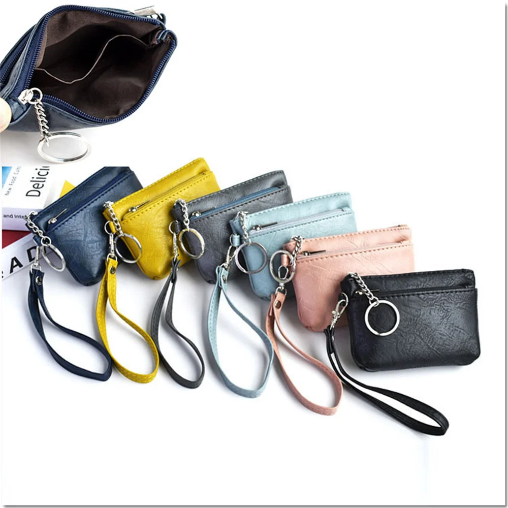 

Wristlet s for Women Coin Purse Soft PU Leather Clutch Bags 2023 New Ladies Money Credit Card Keychain Holder Short