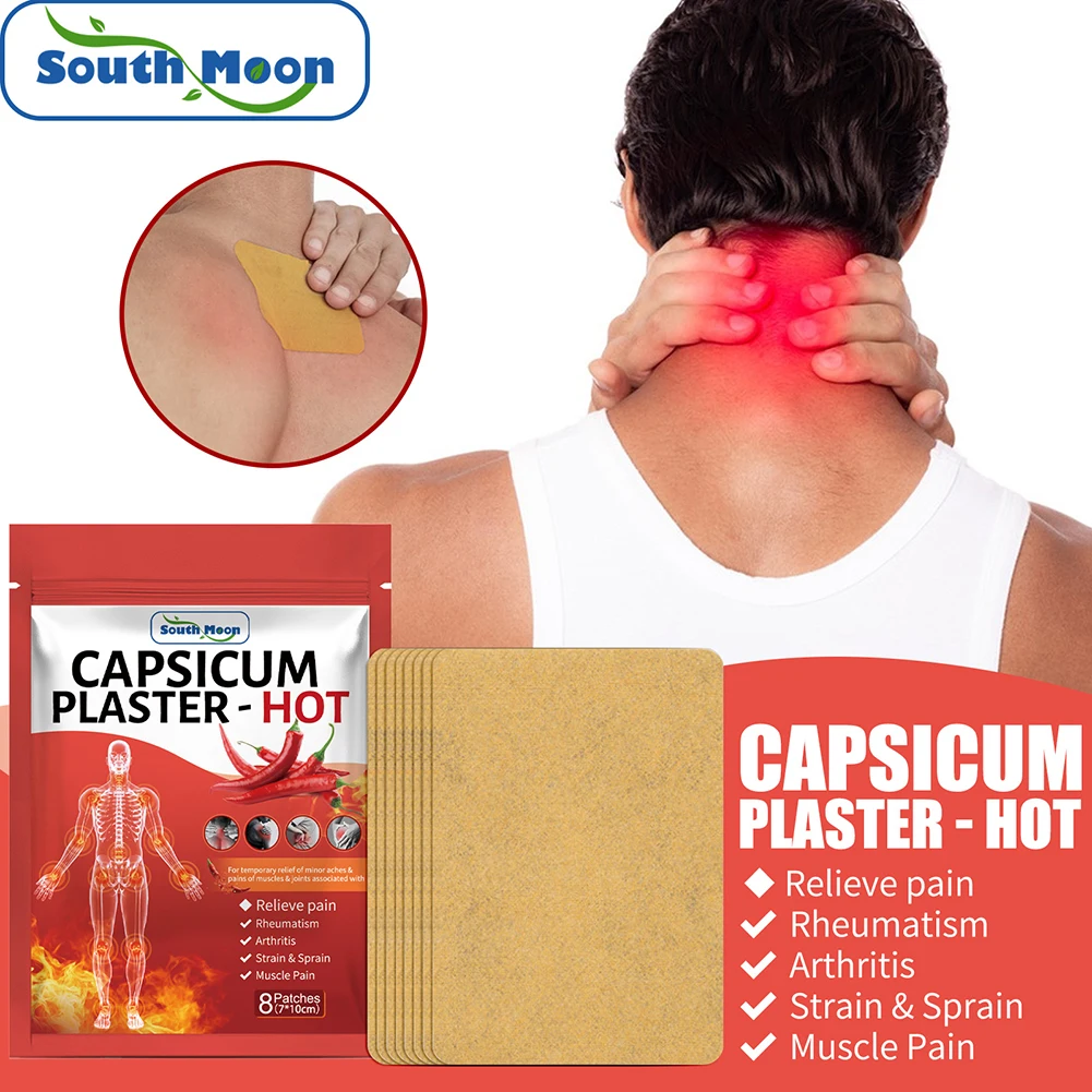 

Пластыри перцовые дышащие для лечения артрита и сухожилий, 8 шт.