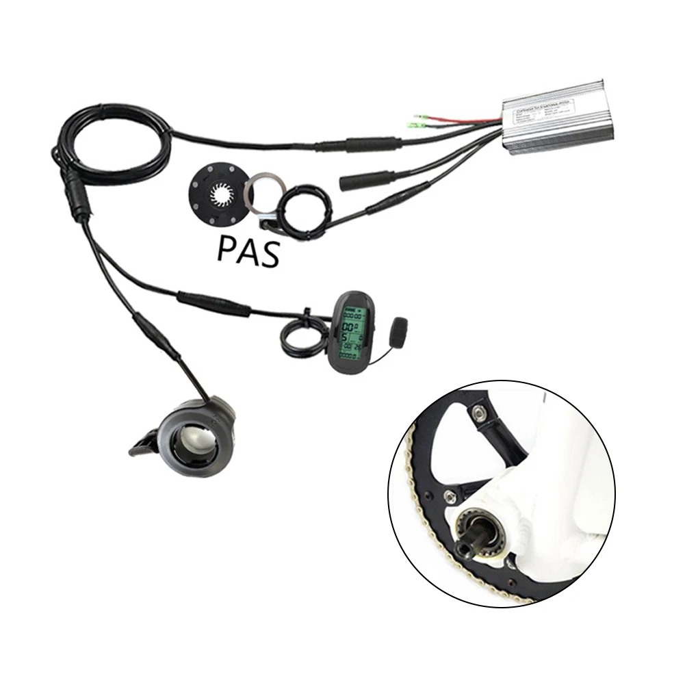 

500W 22A Electric Bike KT Controller With LCD3 Display Throttle Brake PAS Sensor Electric Bicycle Waterproof Converter Adapter