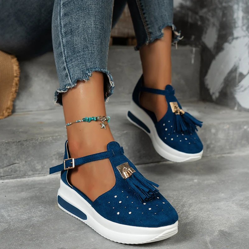 Summer Striped Platform Flats Shoes for Women Hemp Rope Bottom Women's Espadrilles Slip on Canvas Fisherman Mixed Color Shoes