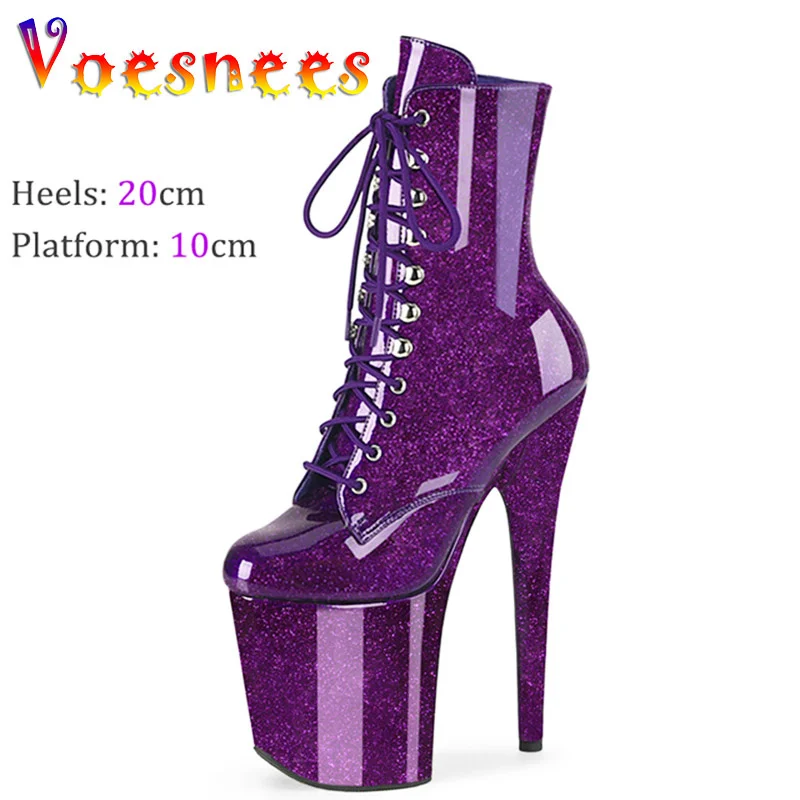 

Женские ботильоны Flash на очень высоком каблуке 20 см, танцевальная обувь со стальными трубками, танцевальные туфли на толстой платформе, туфли-лодочки для стриптиза, для ночного клуба, под заказ