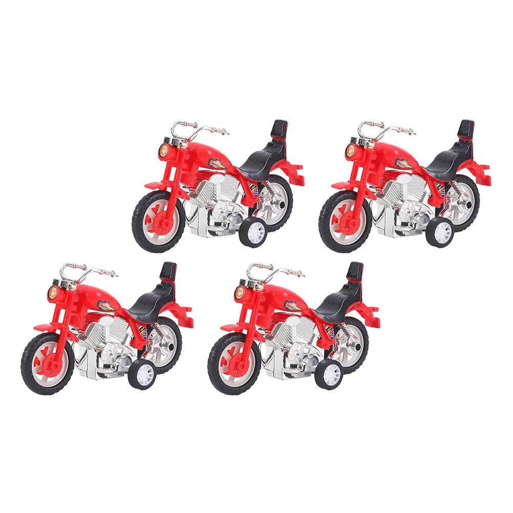 

4Pcs Motorbike Plaything Pull-back Car Children Plaything (Random Color)