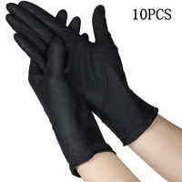 10pcs disposable tattoo latex gloves black permanent waterproof permanent tattoo gloves for tattoo accessories l m s