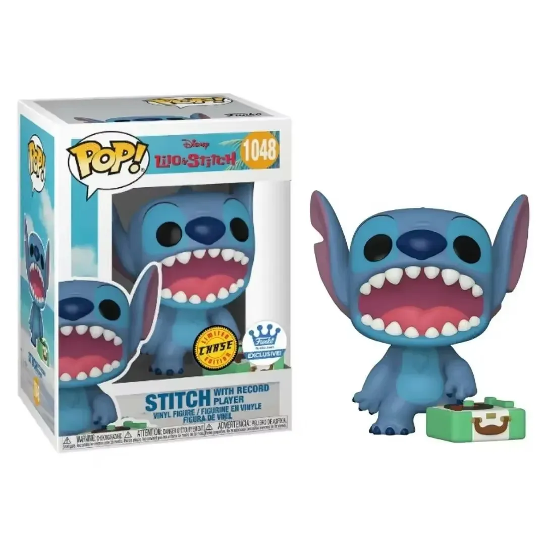 Фото FUNKO Pop Стич с проигрывателем виниловых пластинок 1048 #   Скръмп 126 #   Элвис Стич 127 #   Стич 978 #   159 # Виниловая фигурка 10 см, коллекционная кукла из ПВХ №3