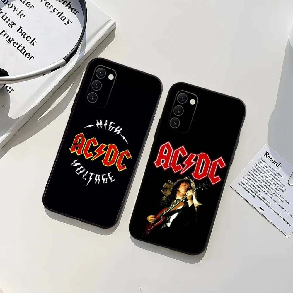 A-AcDc Rock чехол для телефона Samsung Galaxy A13 A21s A22 A31 A32 A52 A53 A71 A80 A91 мягкий черный Чехол