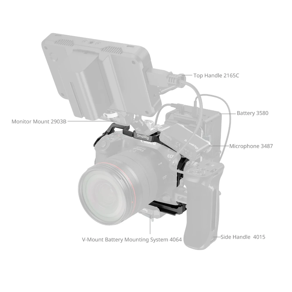SmallRig L-образная Монтажная пластина/клетка для камер Canon EOS R5 Mark II 4983/4978