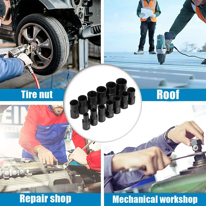 10/13 шт. инструменты для удаления поврежденных болтов и гаек