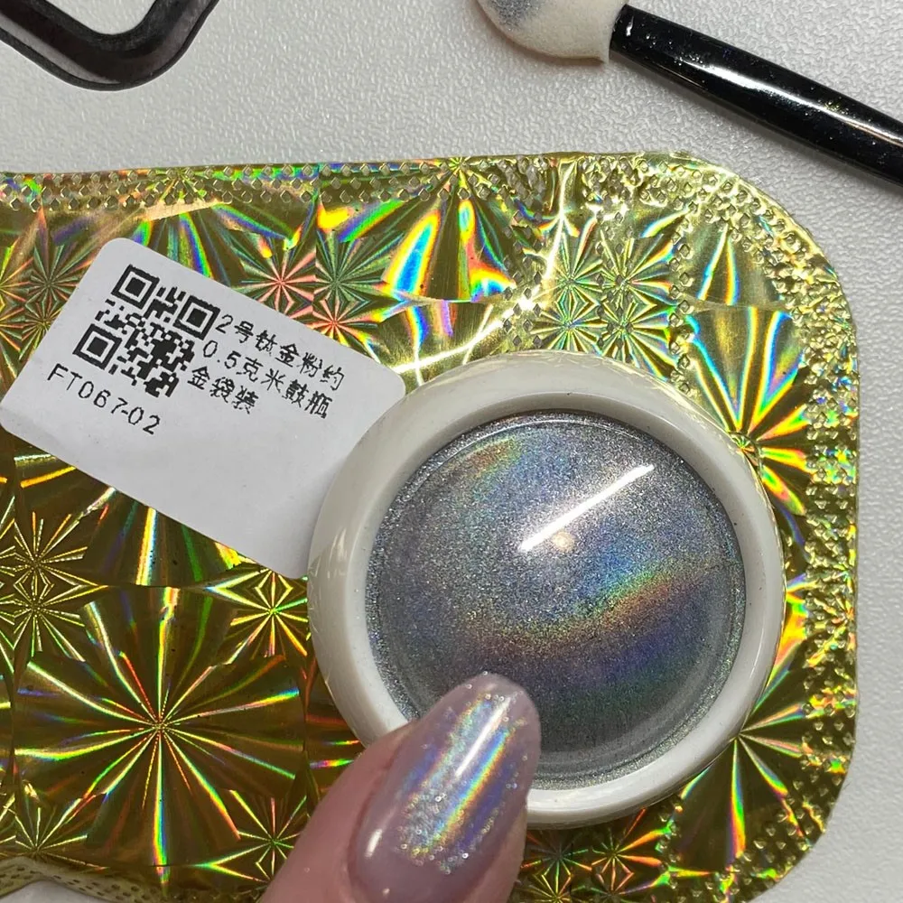 

1 Jar Nail Glitter Mirror Powder Chrome Pigment Metallic Colorful Dust Metal Effect Glitter Powder Nail Art UV Gel Polish Dust #