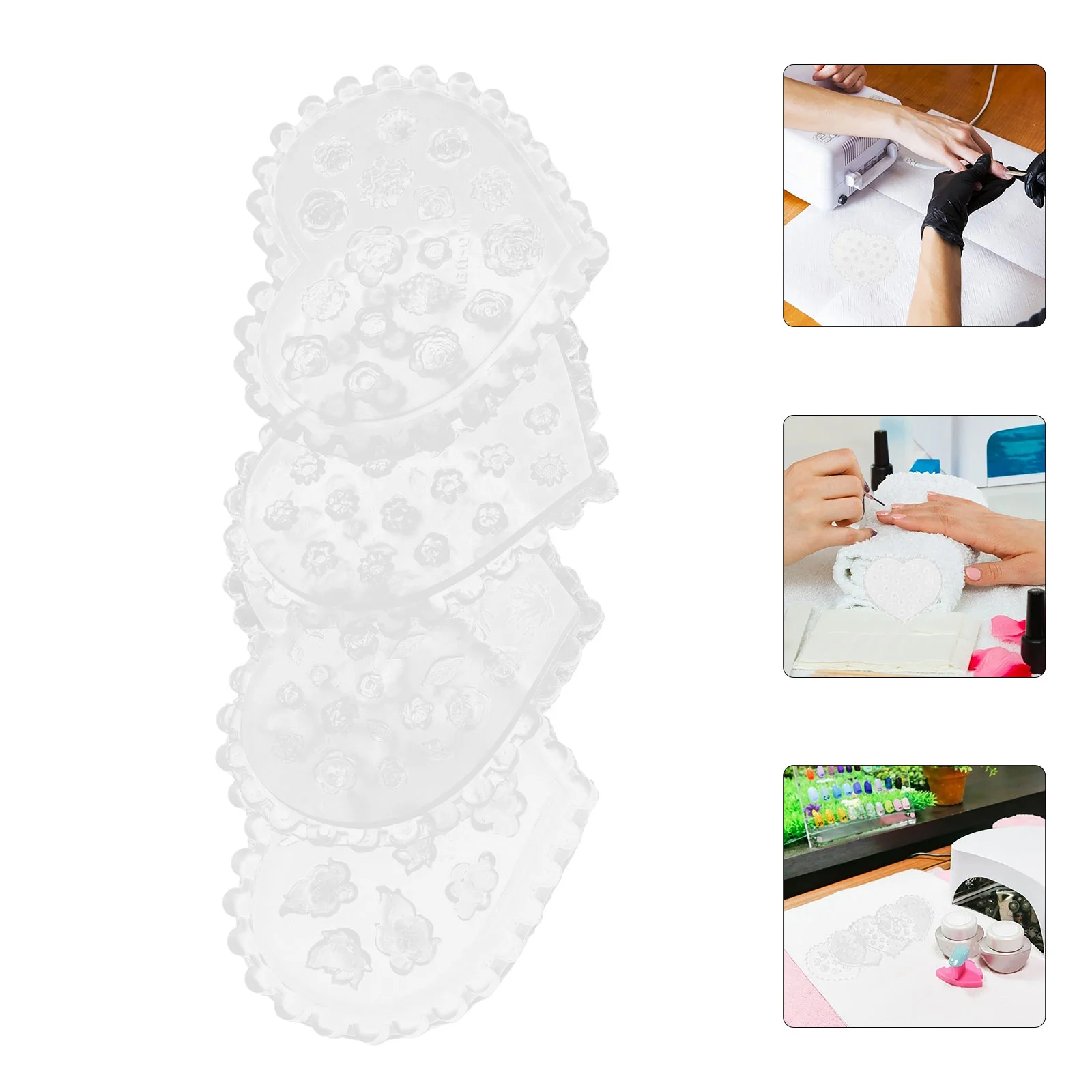 

4pcs Polymer Clay Molds Jewelry Making Charms Mold Silicone Molds Nail Mold