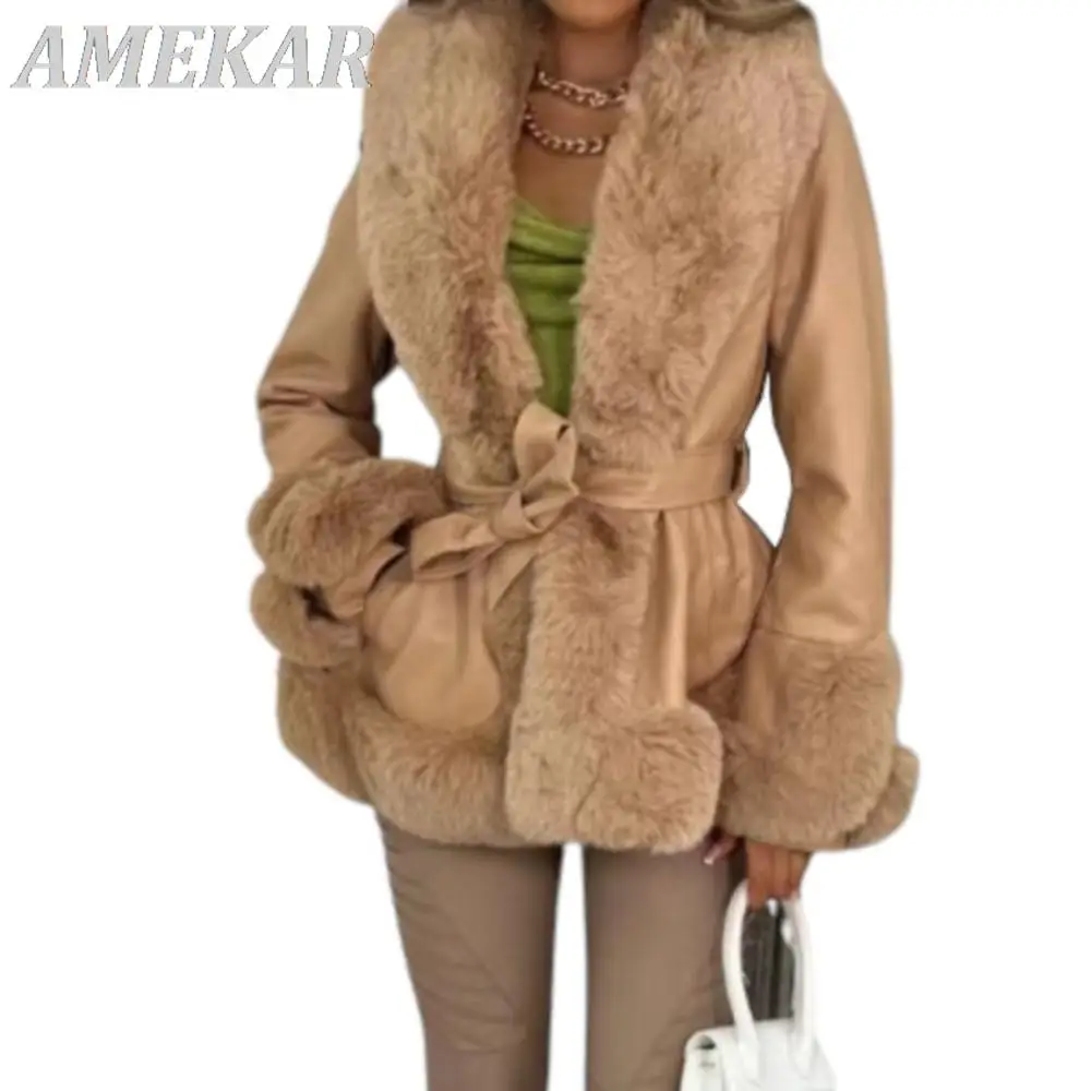 Women's Fashion Real Fur Coat Jacket Winter Ladies Short Warm Thick Fox Fur Outerwear Vests Raccoon Natural Fur Coat Plus-size