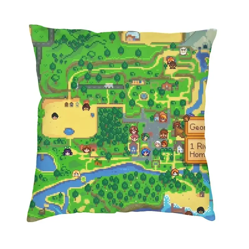 

Крутая Звездная карта долины, квадратная декоративная наволочка для подушки, 3D двухсторонняя печать, видеоигры, наволочка для дивана