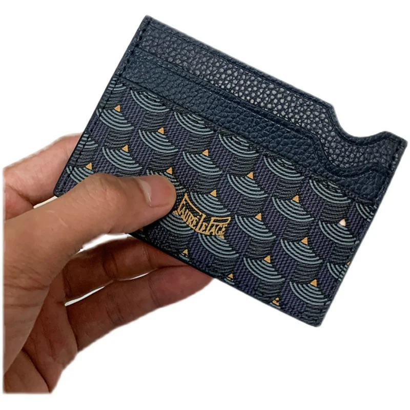 

Women & Man Credit Card ID Card Holder Holiday Gift Genuine Leather Card Slots No Zipper Slim Ultra-thin Small Card Package