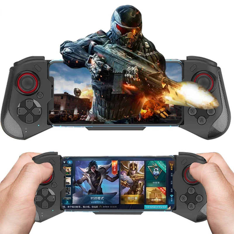 

Mocute Gamepad 058 update 060 PUBG Controller For Cellphone Android Wireless Telescopic Joysticks For iPhone IOS13.4