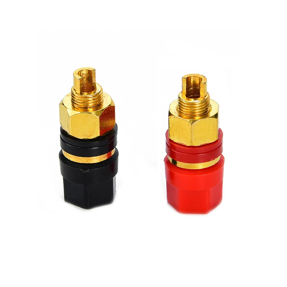 

2PCS Terminal Binding Posts Amplifier Speaker Binding Post Connector Pure Copper Hexagon 8mm Terminal Post Inverter Connector