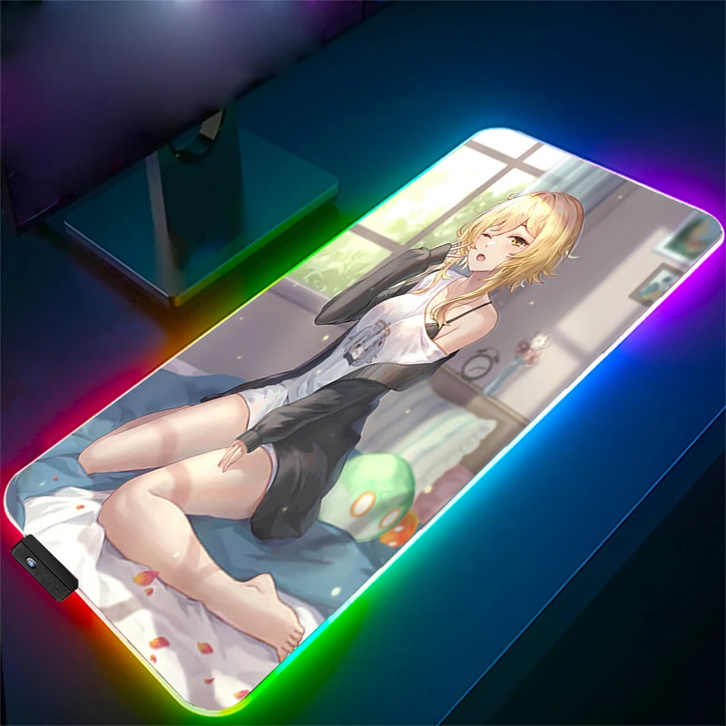 

Keyboards Accessories Custom Mouse Pad With Rgb Mausepad Gamer Mat Gaming Computer Table Genshin Impact Anime Mousepad Company