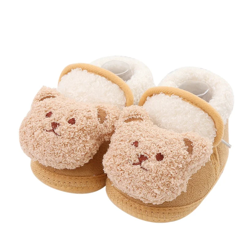 Нескользящие Детские ботинки с мягкой подошвой Плюшевые Декоративные для