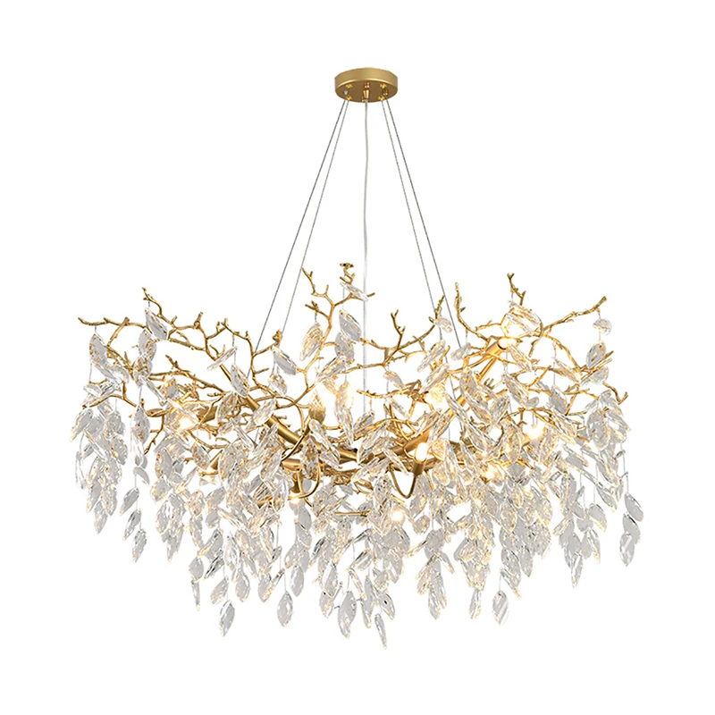 

Pendant Light Postmodern LED Gold Luxury Crystal Lustre Hanging Pendant Lights Decorative Suspend Lighting Fixture for Hotel