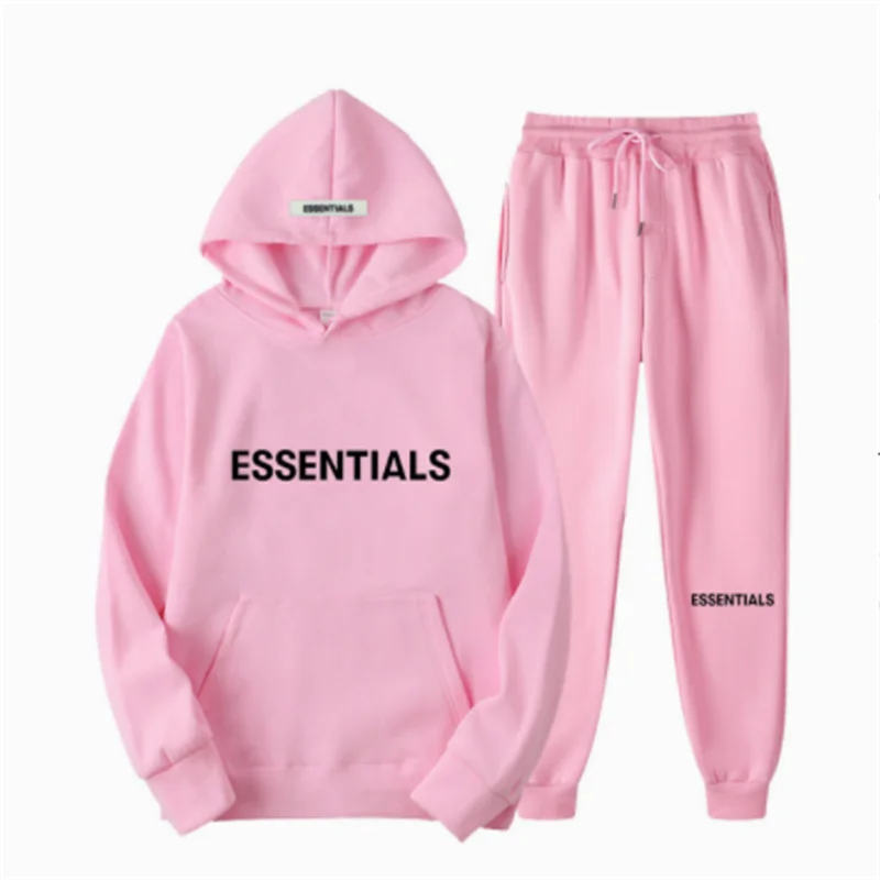 Spring and Autumn ESSENTIALS cotton hooded sweatshirt men's and women's suit couple jogging sweatshirt Street Casual travel suit