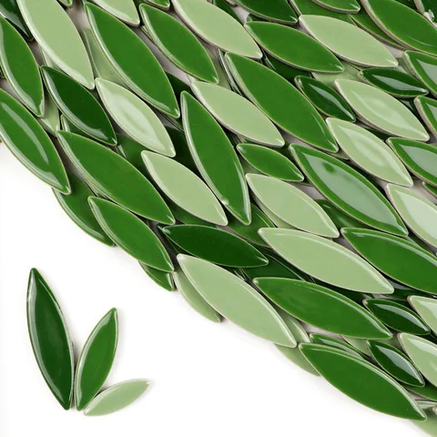 100 г, мозаичная плитка из листьев ивы, фарфоровая плитка в форме листа, 3 размера, разные цвета, для творчества, для творчества, искусства, декора