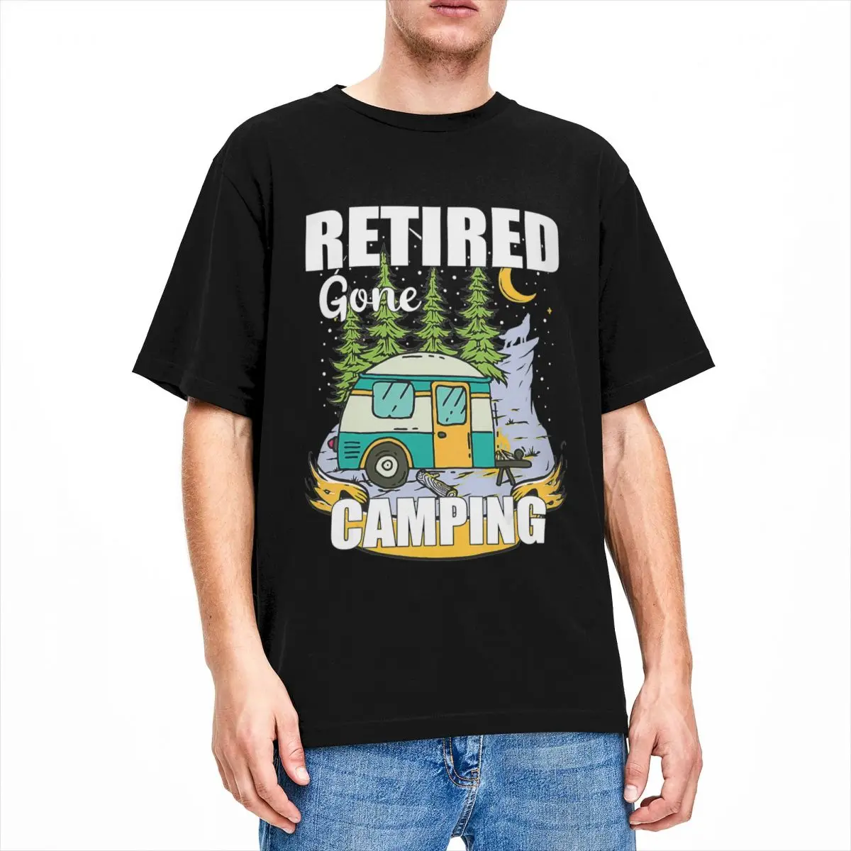 

Funny Retired Gone Camping Enjoy Your Retirement for Men Women T Shirt Camp Lover Merch Funny Tee 100% Cotton Birthday Present