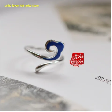 

Кольцо-облако для косплея Lan wangji из серебра 925 пробы с регулируемым размером