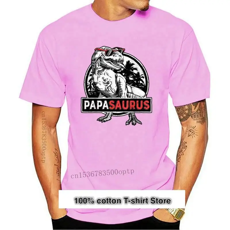 

Camiseta de Papasaurus para hombres, camisa con gráfico de papá y papá, Rex, papá, Saurus, dinosaurio