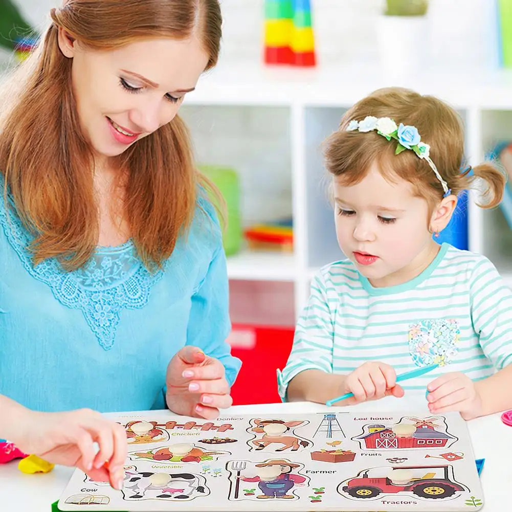 Early Age Learning Toy with 10 Themes Safe Educational Woode