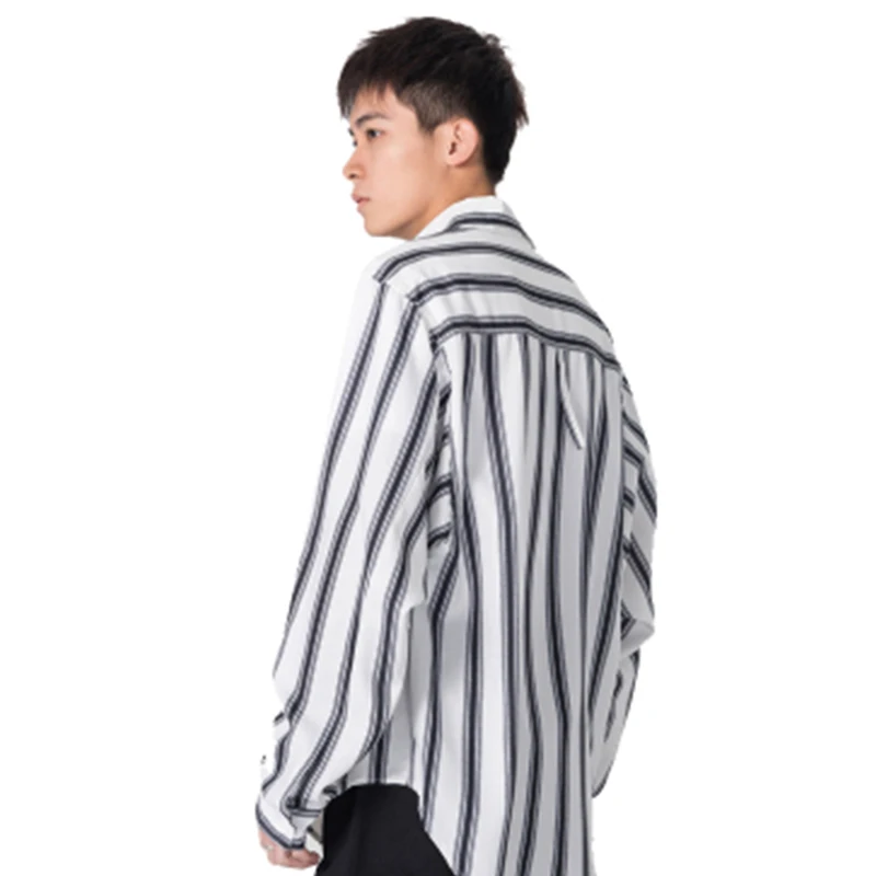 

Men 2023 Spring Autumn New Slim Fit Mens Business Casual Long Sleeved Shirt Classic Striped Male Fashion Hot Leisure Shirts Men