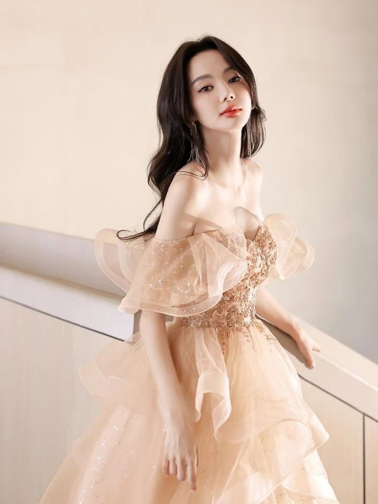 

Элегантное женское платье с открытыми плечами, женское платье для свадьбы, дня рождения, выпускного вечера, 2023