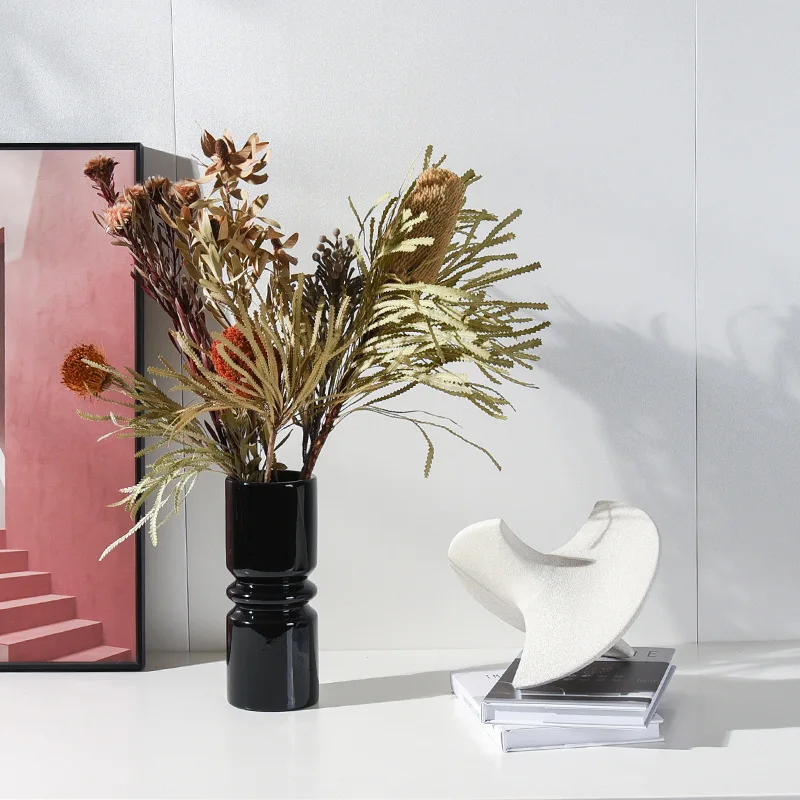 Керамические вазы современные минималистичные цветы сухие цветочные композиции