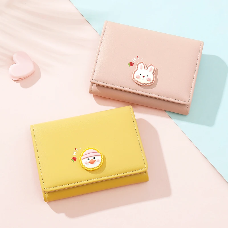 Girls Coin Purses Cute Rabbit Wallets for Women Small Zipper Girls Credit Card Holder for Teen Leather Coin Purse Female Wallet
