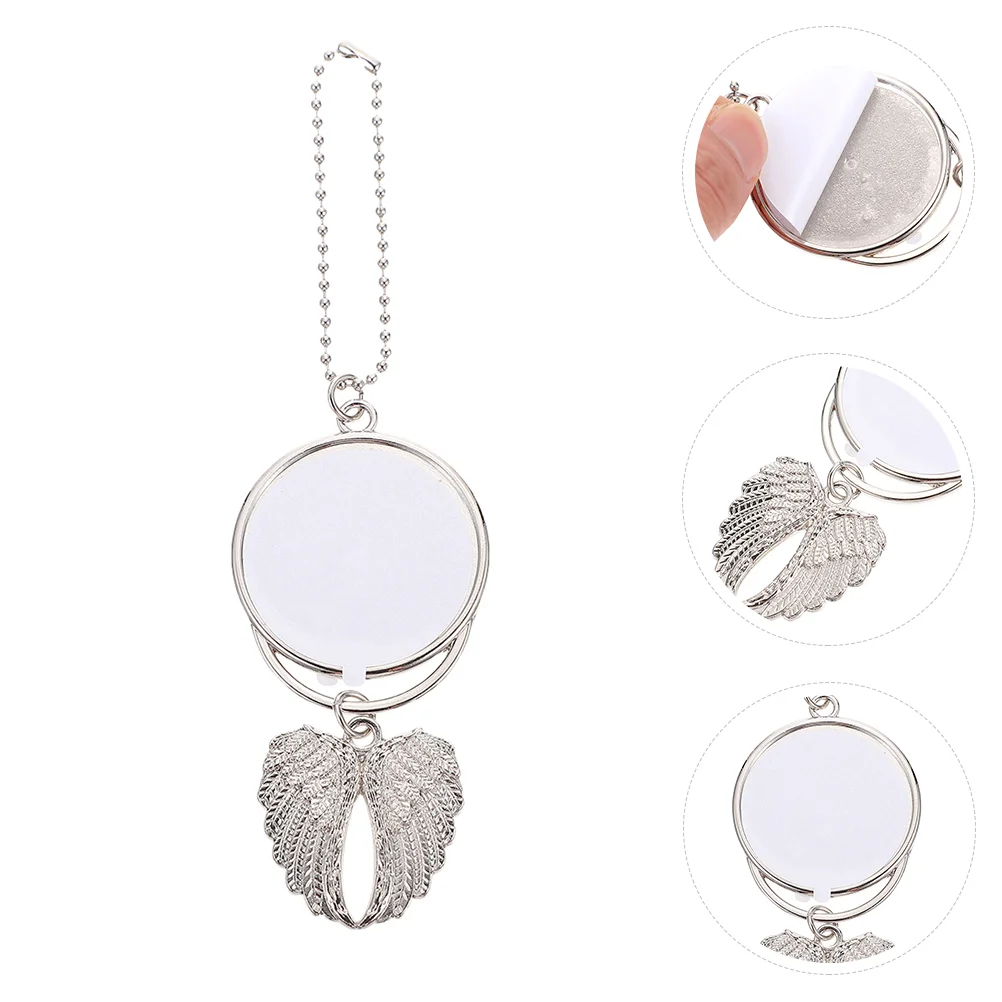 

Angel Ornament Sublimation Car Blanks Wing Pendant Heat Memorial Charm Decoration Hanging Auto Personalized Wings Keychain