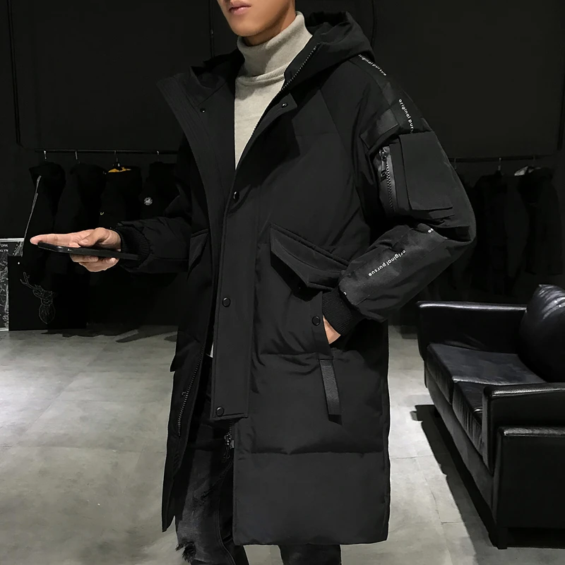 2022 New Winter Men's Down Jacket Stylish Teens Down Coat Thick Warm Man Clothing Men's Apparel Warm Pockets Parkas