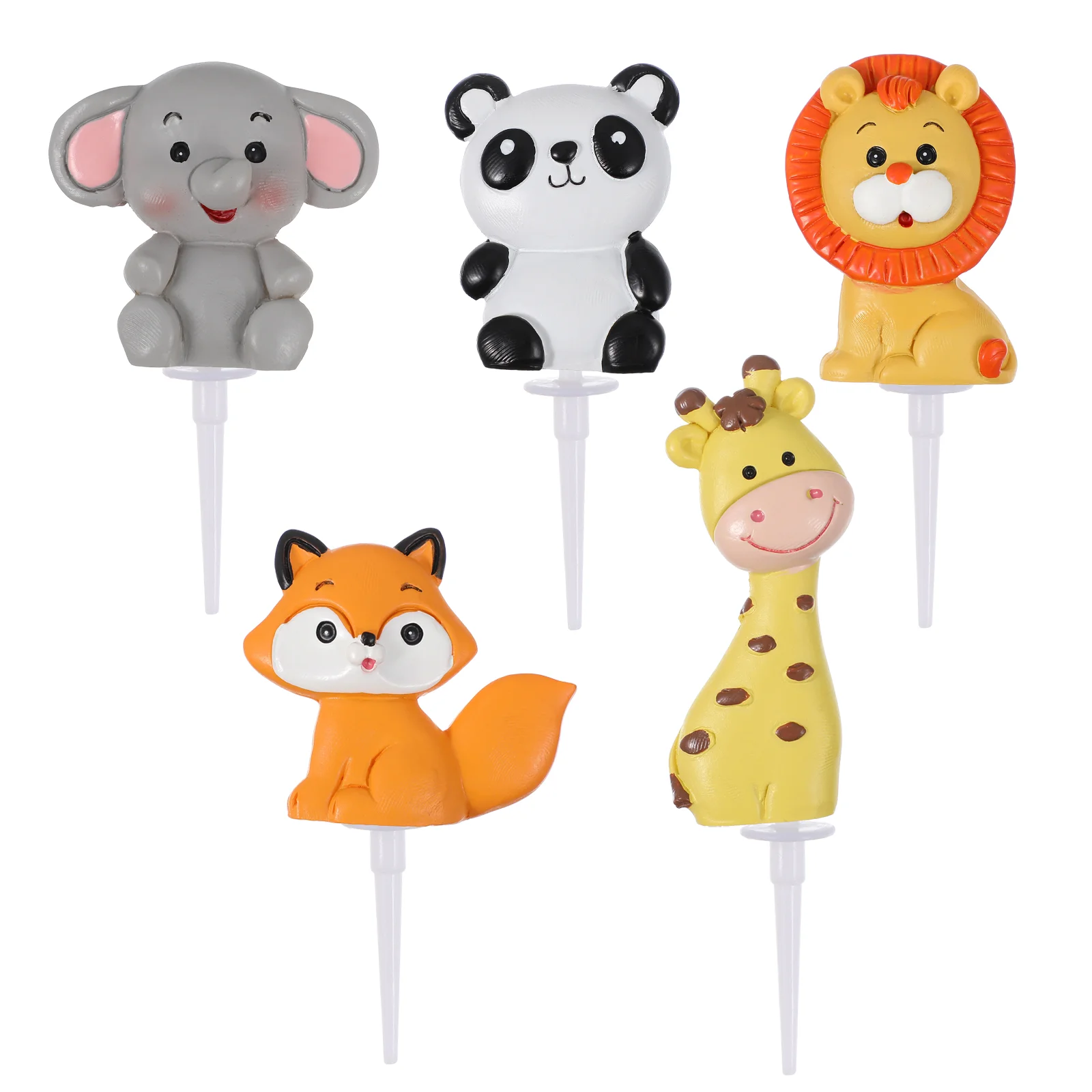 

Animals Cake Topper Cartoon Toppers Party Jungle Happy Birthday Decorations Boys