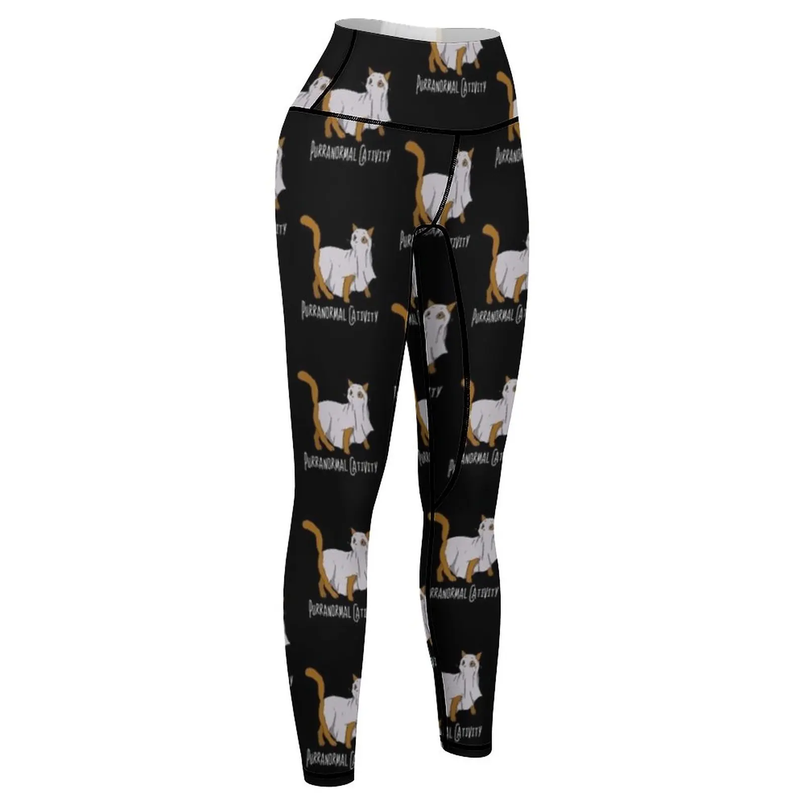Леггинсы Purranormal для влюбленных кошек одежда тренировок карикатура Забавный ужас