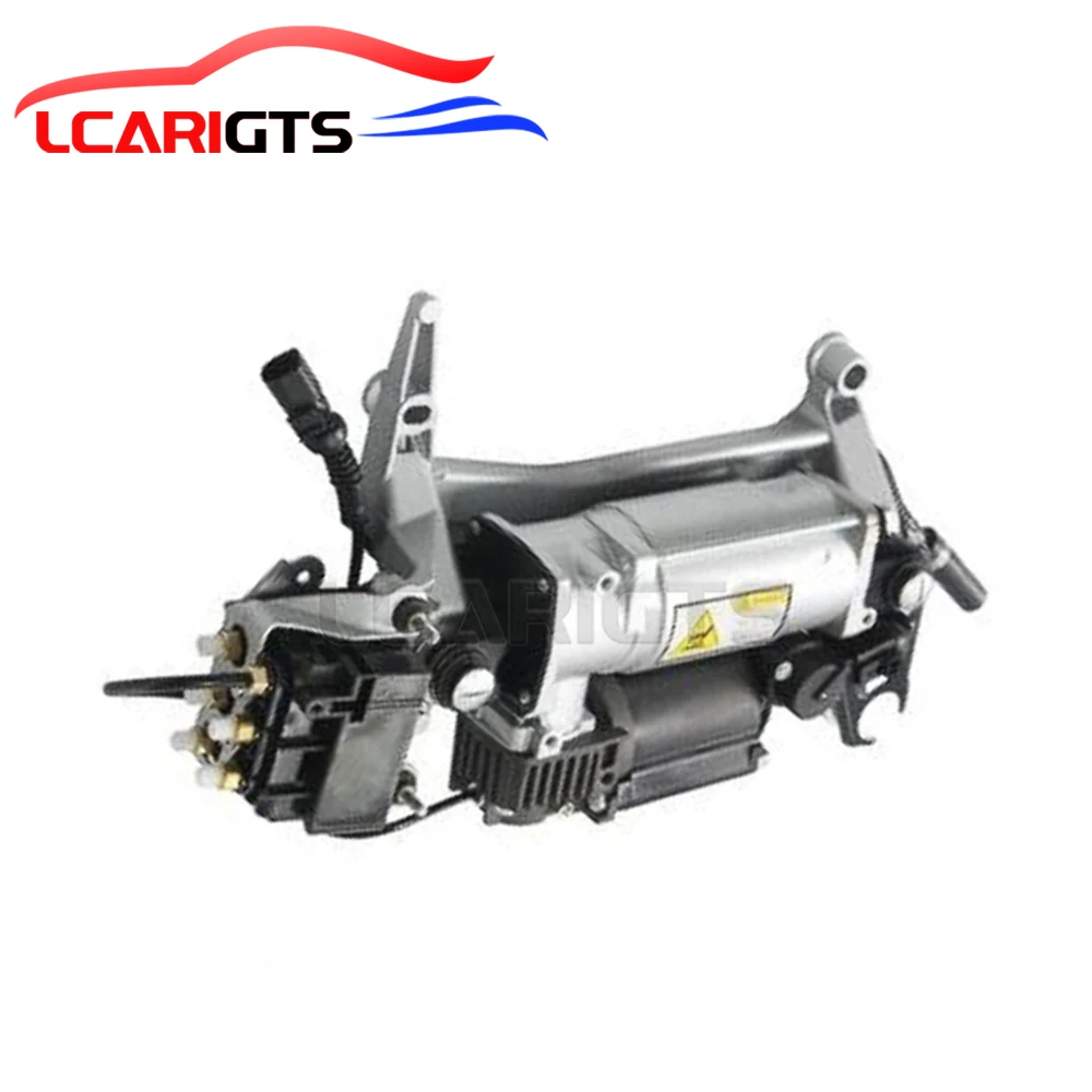 Фото Для Porsche Cayenne 2002-2010 для VW Touareg 2004-2008 компрессорный насос пневматической подвески с кронштейном, трубой и блоком клапанов 7L0698007 №1