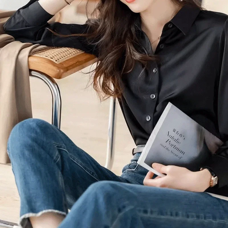 Новая летняя элегантная мода в корейском стиле ретро простота женская рубашка на